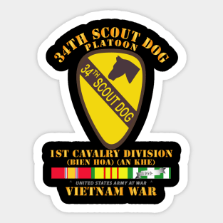 34th Scout Dog Platoon w VN SVC Sticker